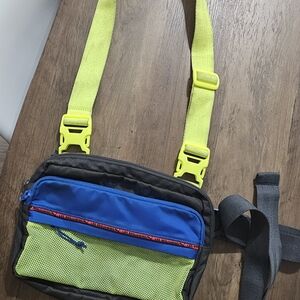 Puma Black, Blue, and Neon Yellow Belt Bag
